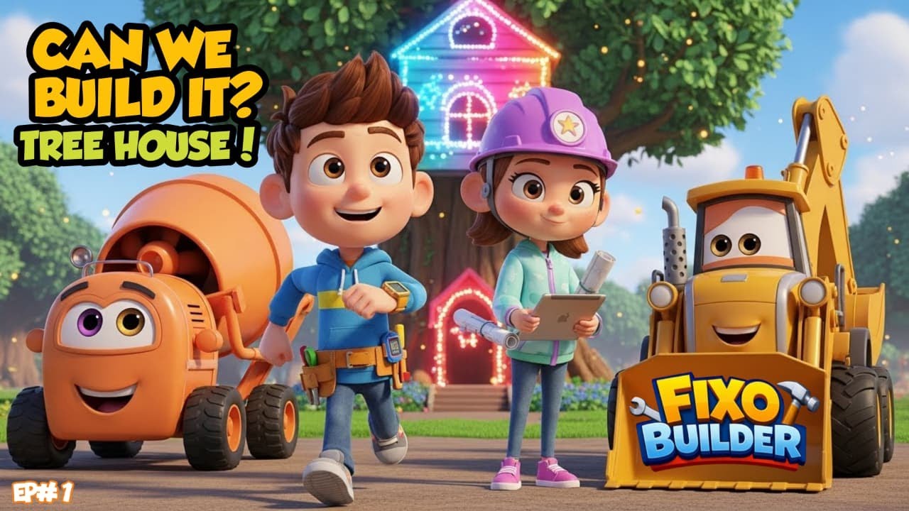 FIXO Builder – Episode 1 | Build the Tree House 🌳🔧 | USA Kids Construction Cartoon