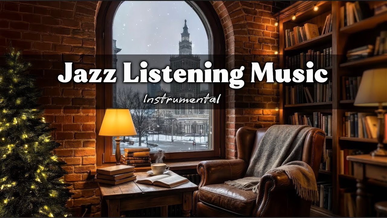 ❄️Cozy cafe with a view of Warsaw ☕ - Сalm Jazz music & Saxophone & Piano &  LOUNGE MUSIC