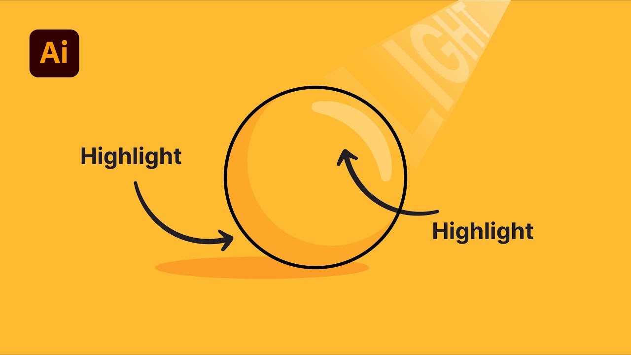 Colour using Highlight and Shadow | Adobe Illustrator Tutorial