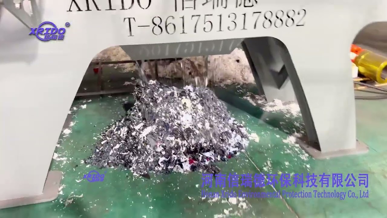 double roller crusher, specializing on dealing with clothes, soft materials