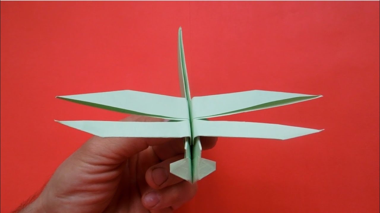 Как сделать стрекозу из бумаги. Оригами стрекоза. Origami dragonfly