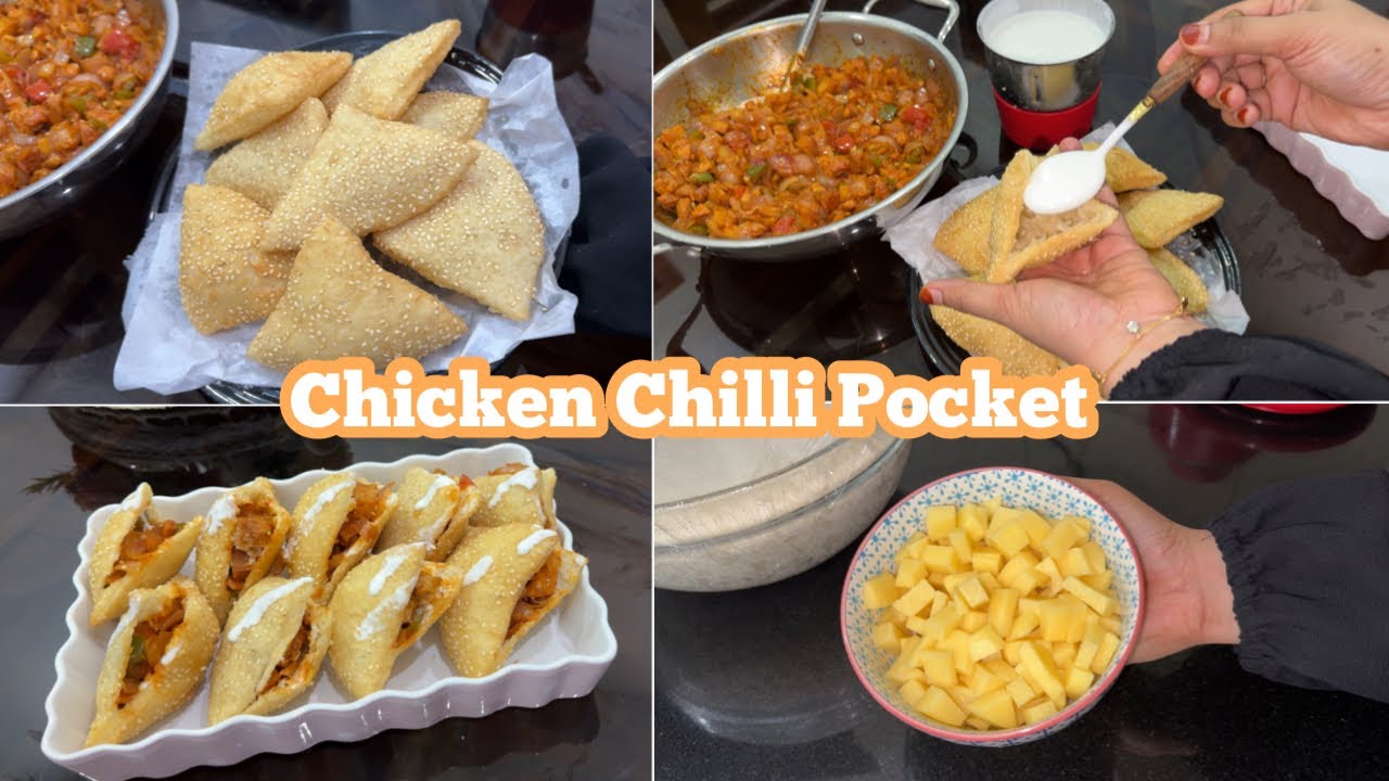 ഷവർമ പോലും തോൽക്കും രുചിയിൽ 🔥നോമ്പ് തുറക്കാൻ Chicken chilli Pocket 😋Snack recipe in Malayalam