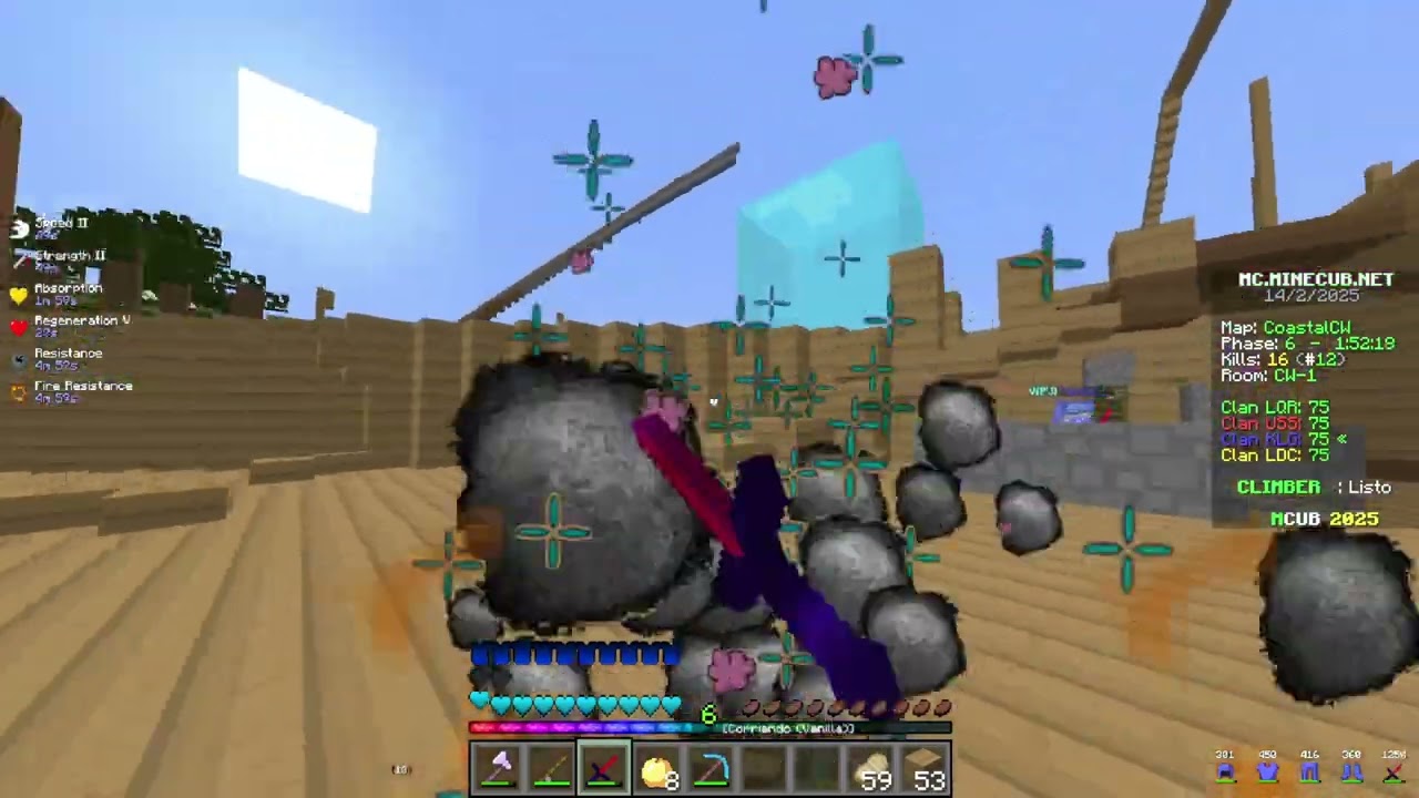 Minecub Cw KLG vs lqr ldc uss juanitodemon123 usando entropy y termina dropeando a gente