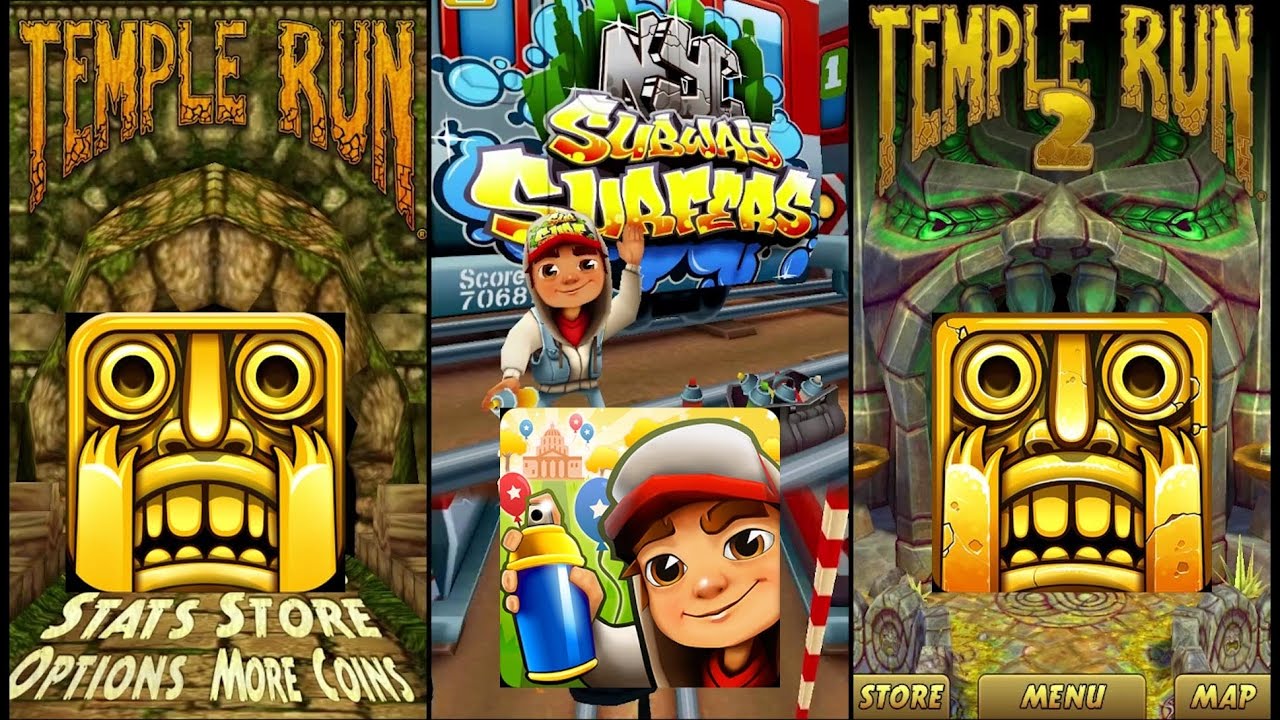 Temple Run Vs Temple Run 2 Vs Subway Surfers - Temple Run like Games Android/iOS gameplay