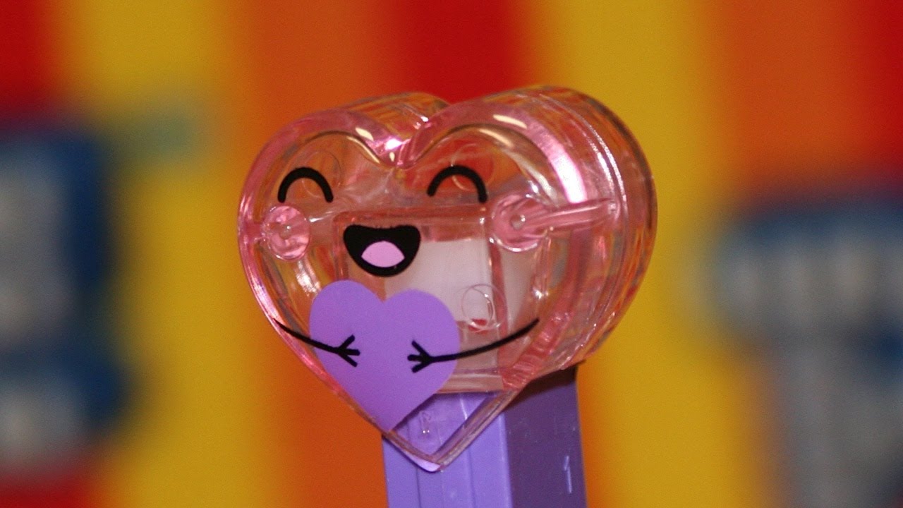 Purple Hugging Crystal Heart Pez Dispenser