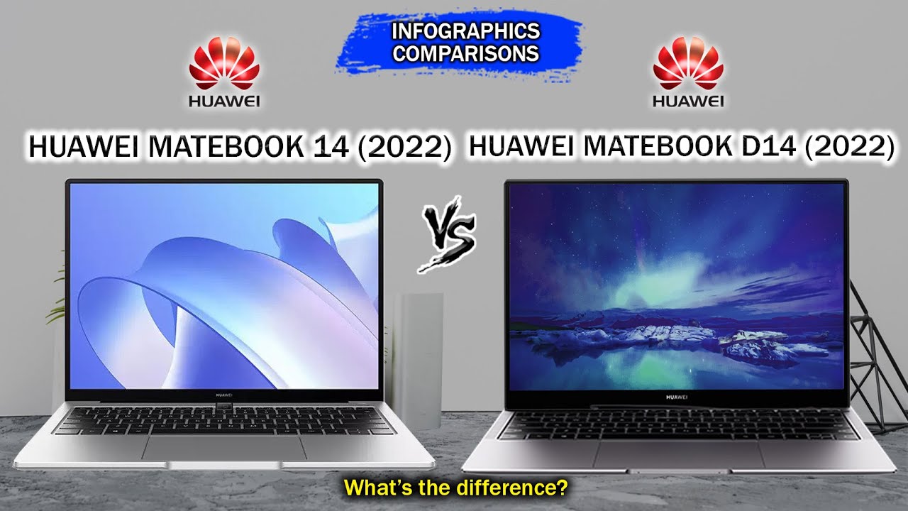 Huawei MateBook 14 (2022) vs Huawei MateBook D14 (2022) | Intel 11th Gen | Intel IrisXe