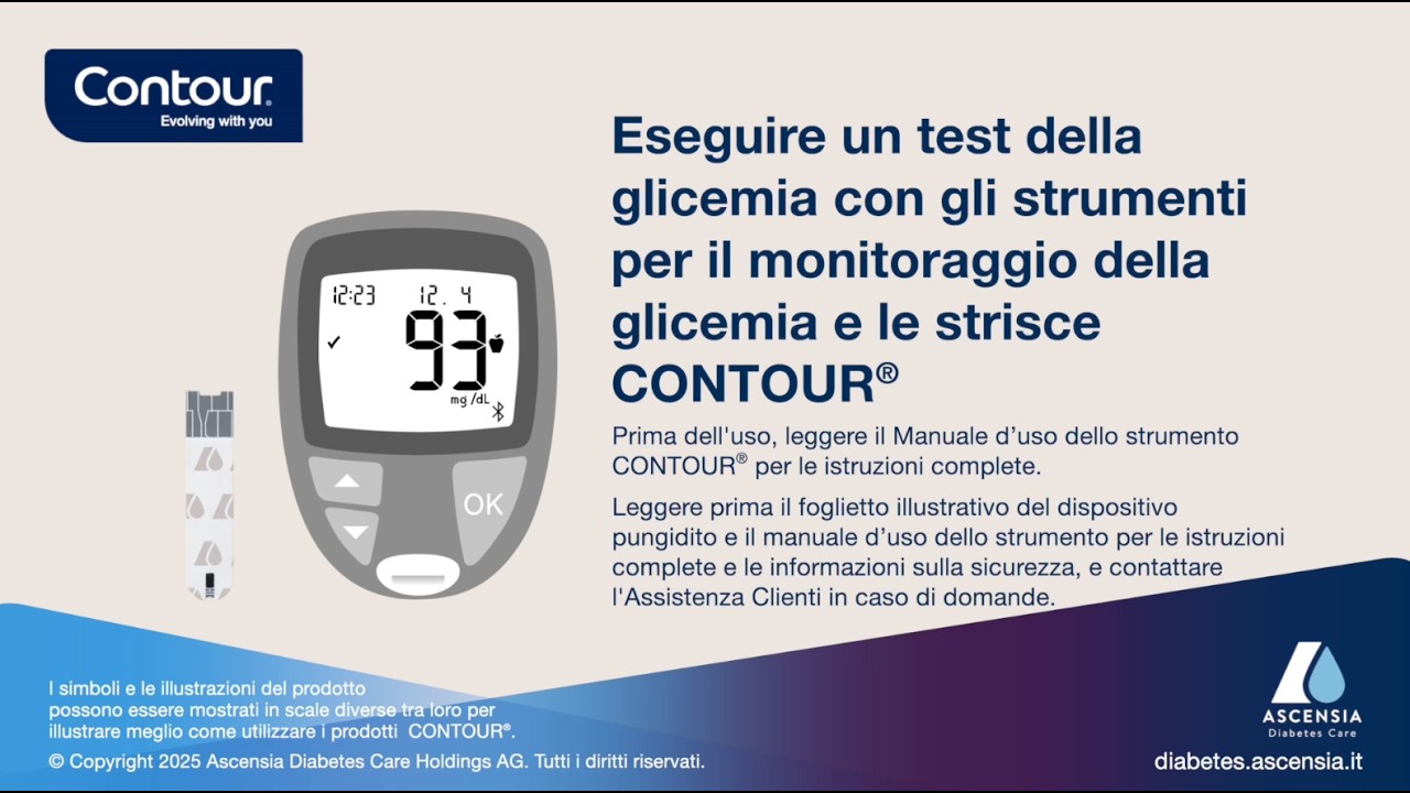Eseguire un test della glicemia con gli strumenti e le strisce CONTOUR®  (H)