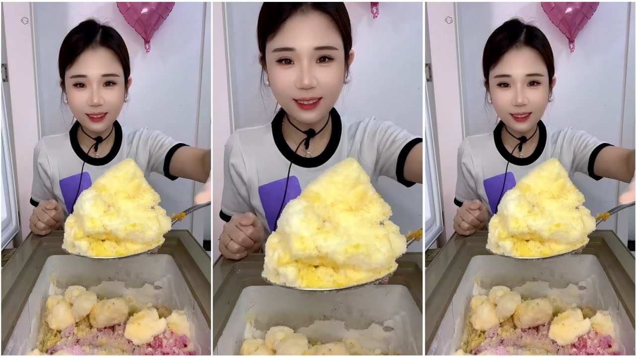 ASMR SHAVED ICE EATING MUKBANG