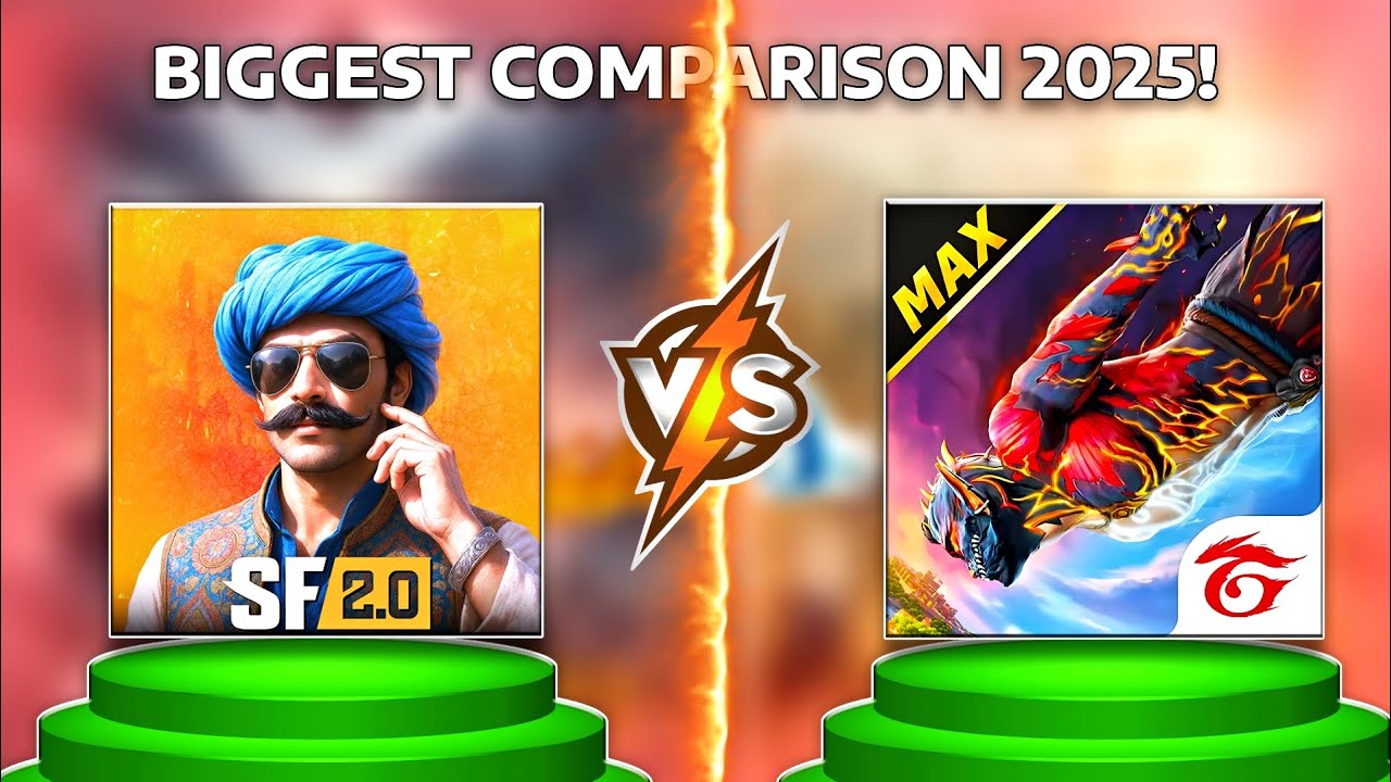 ScarFall 2.0 Vs Free Fire Max - Graphics, Gameplay & all Features Comparison!