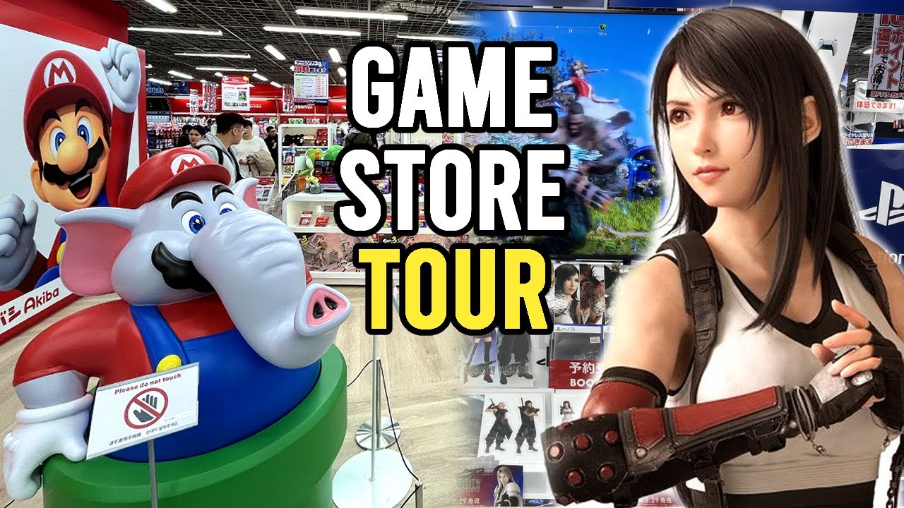 Прогулка по Японии! Экскурсия по магазину видеоигр Akihabara Yodobashi | Возрождение FF7