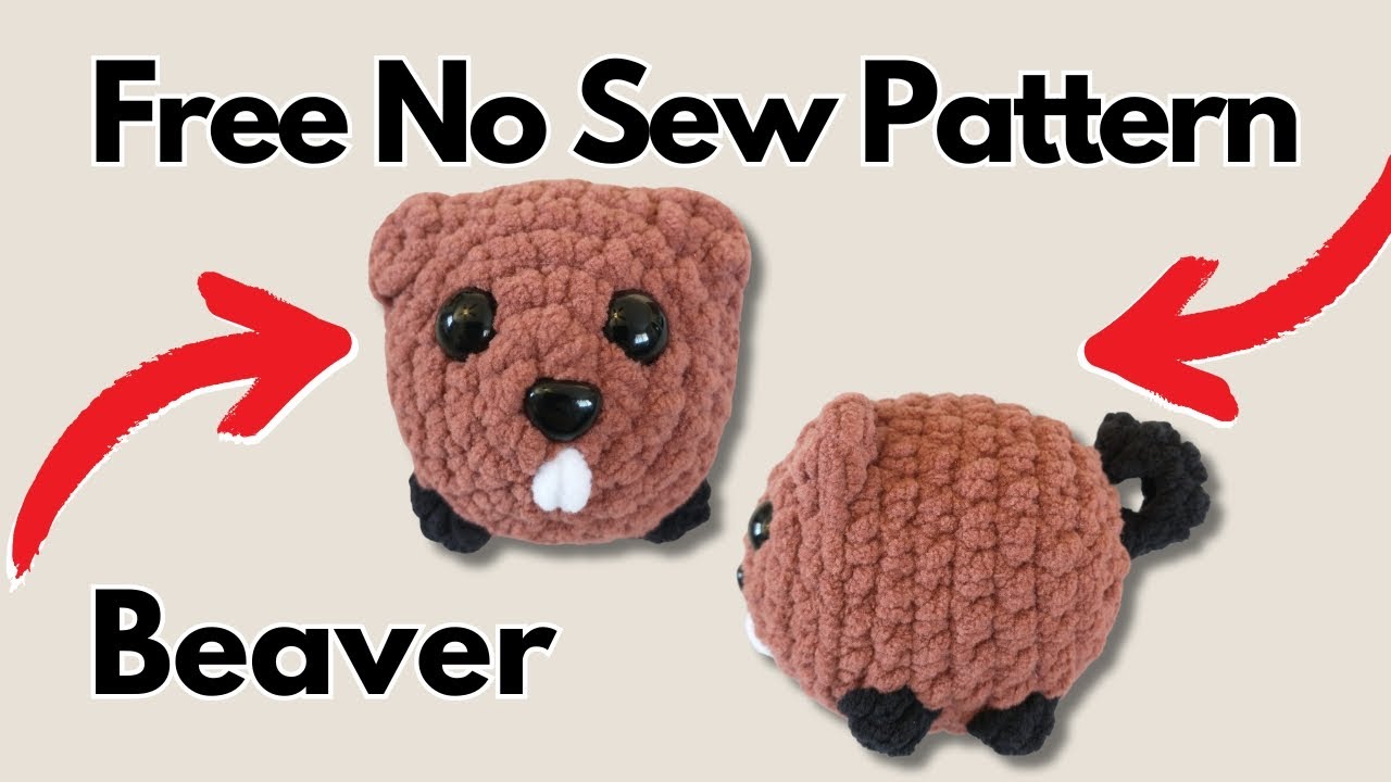 No Sew Crochet Beaver Tutorial: FREE PATTERN