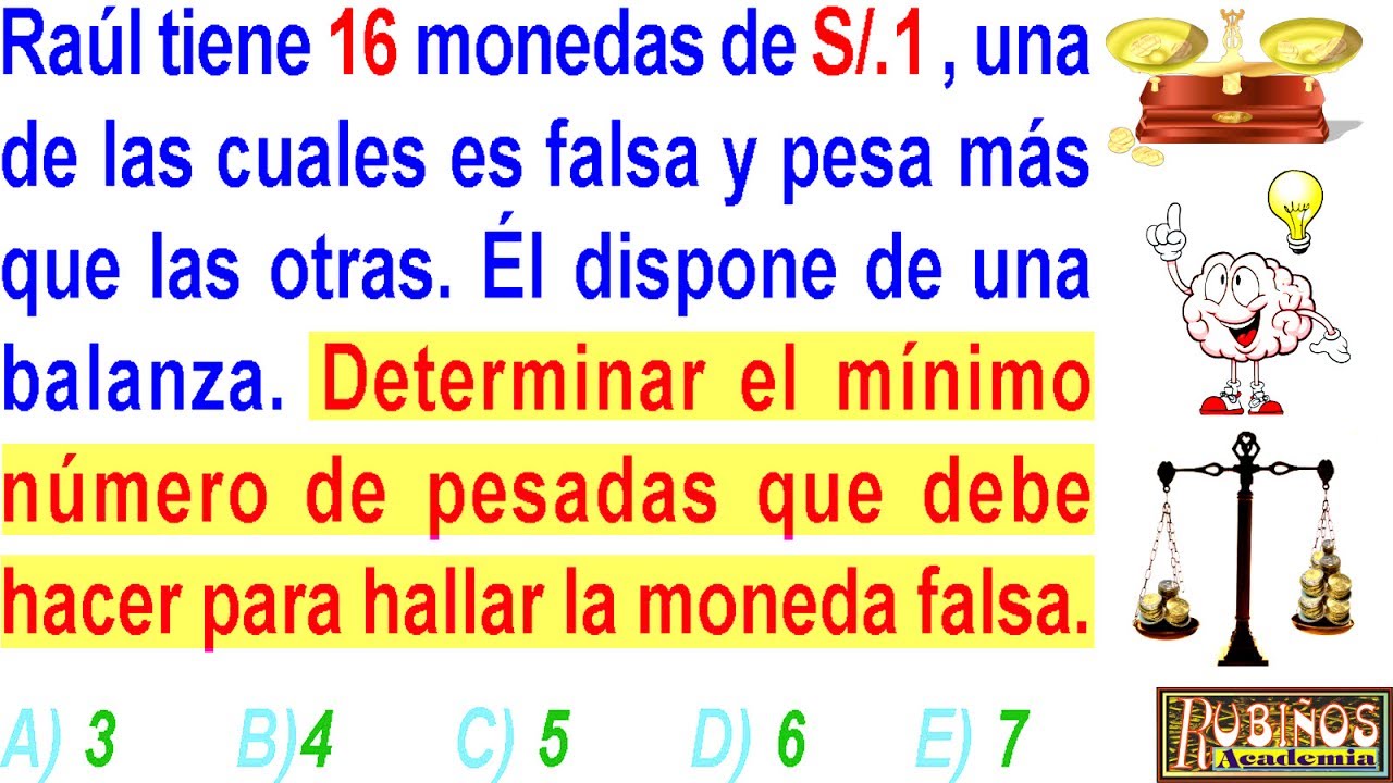 Razonamiento Lógico con Pesadas Examen Admisión UNI Problema Resuelto