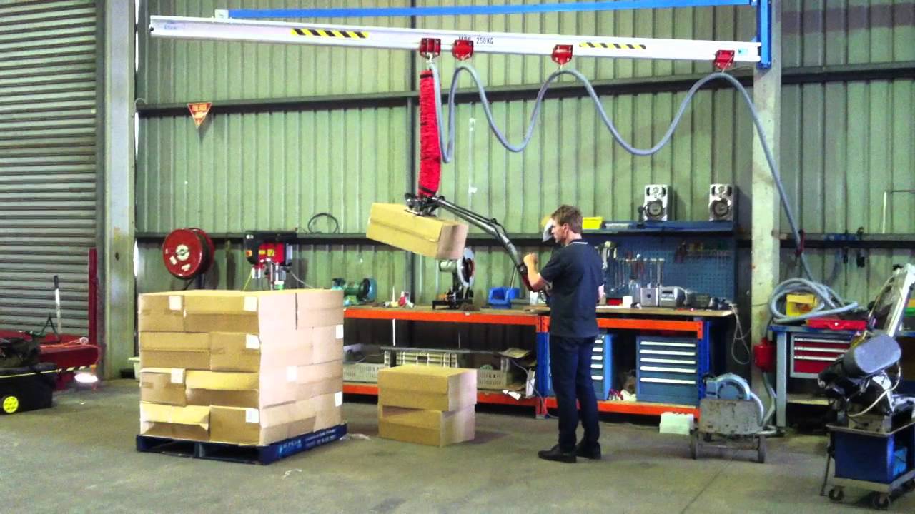 Vacuum lifting for stacking cartons flexible extended handle Vaculex VL