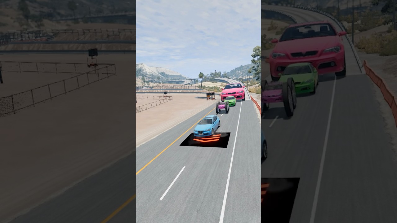 Big and Small Car vs Lava #beamngexperiments #beamngdrive #beamngrao #crashdrive