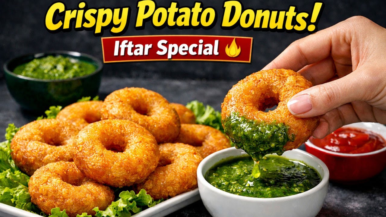 Ramadan Series Ep 1: The Ultimate Crispy Potato Donuts 🥔🍩| New Iftar Snack Ideas