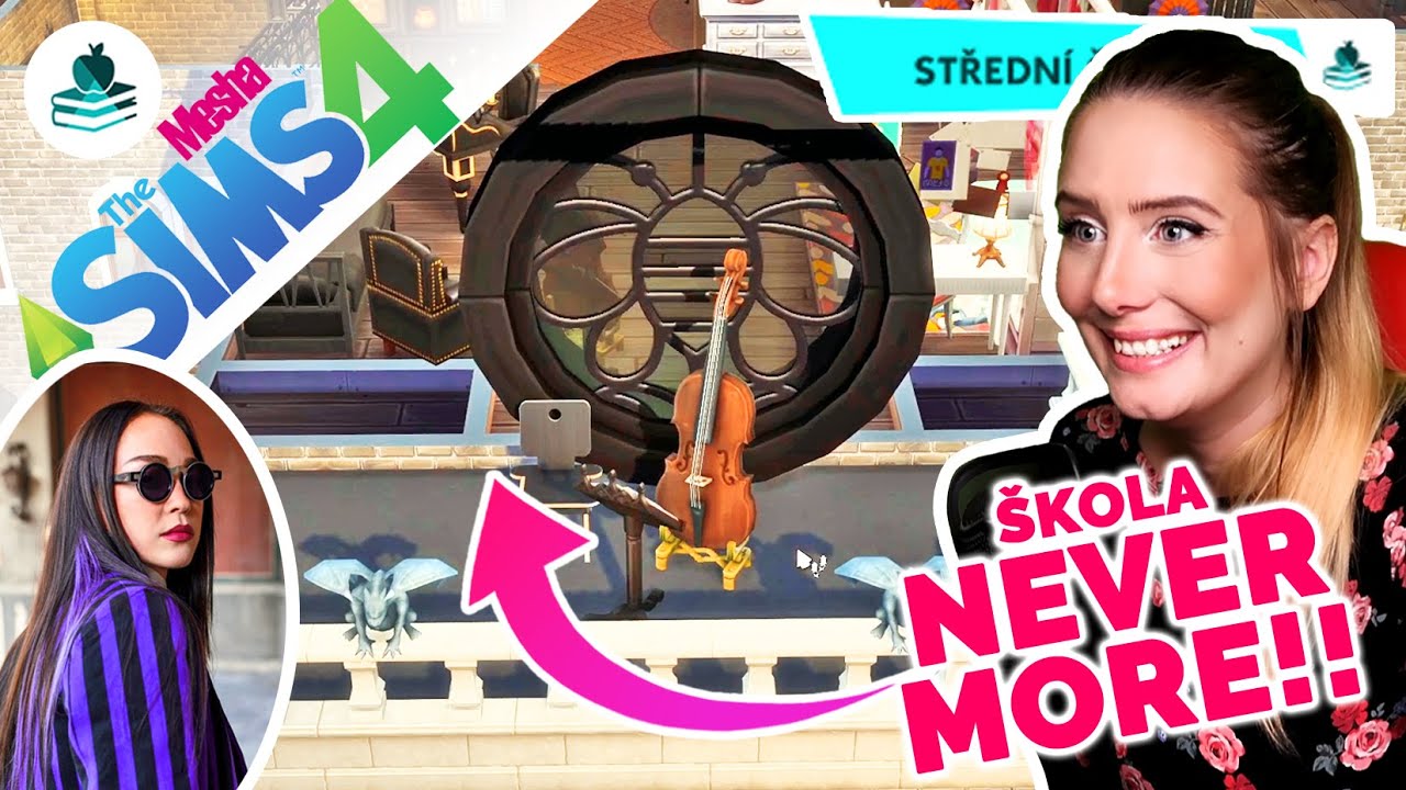 PRVNÍ DEN NA NEVERMORE ACADEMY / NIKDY VÍC ●  The Sims 4 - Střední škola 08 🎓