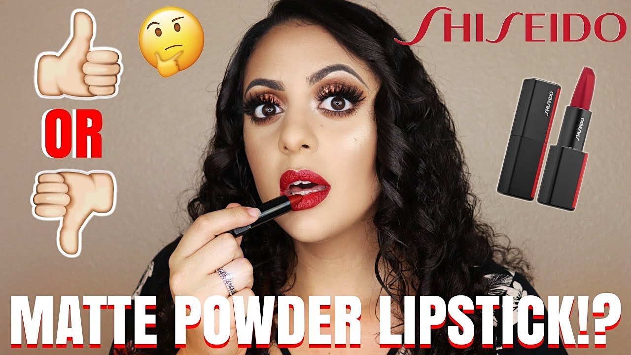 SHISEIDO MODERN MATTE POWDER LIPSTICK REVIEW AND WEAR TEST !