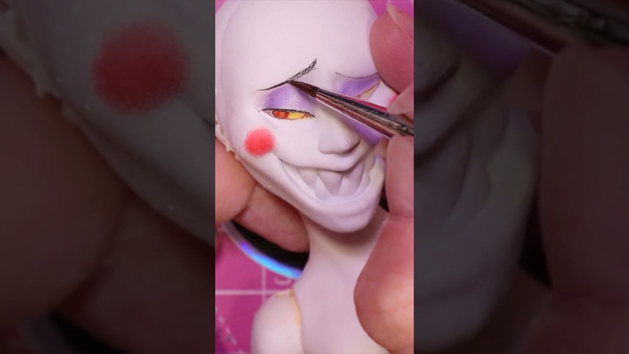 Doll Repaint in less than a minute!  Lucifer Morningstar - Hazbin Hotel! #dollrepaint #hazbinhotel