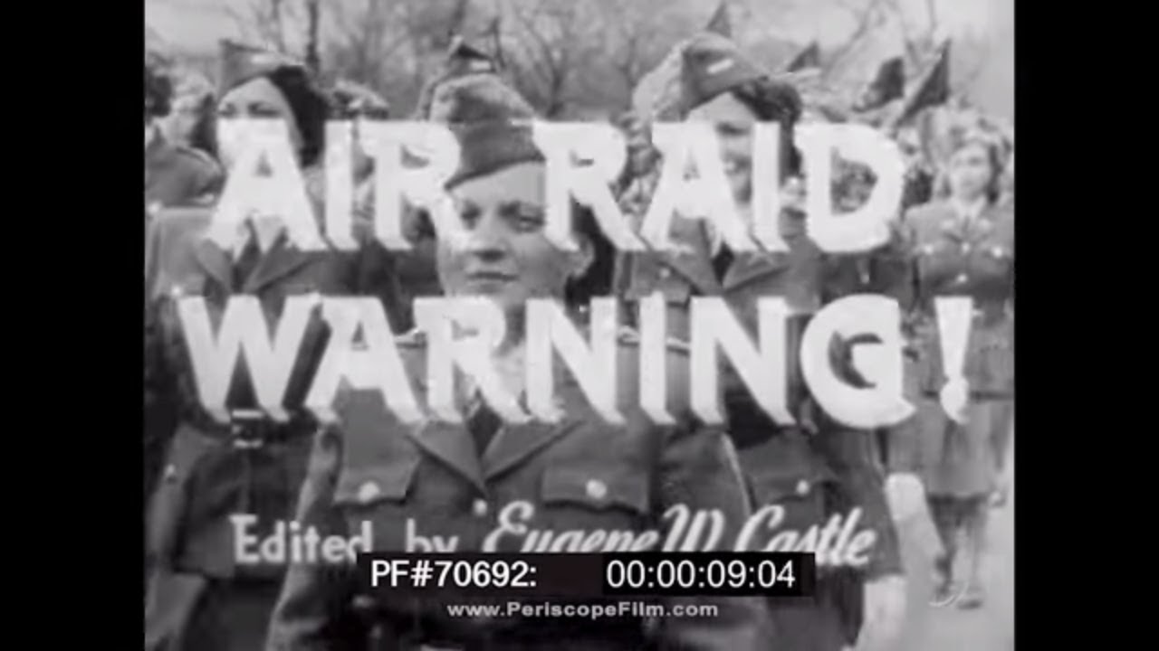 WWII AIR RAID WARDEN RECRUITMENT USA DURING BLACKOUT FILM 70692