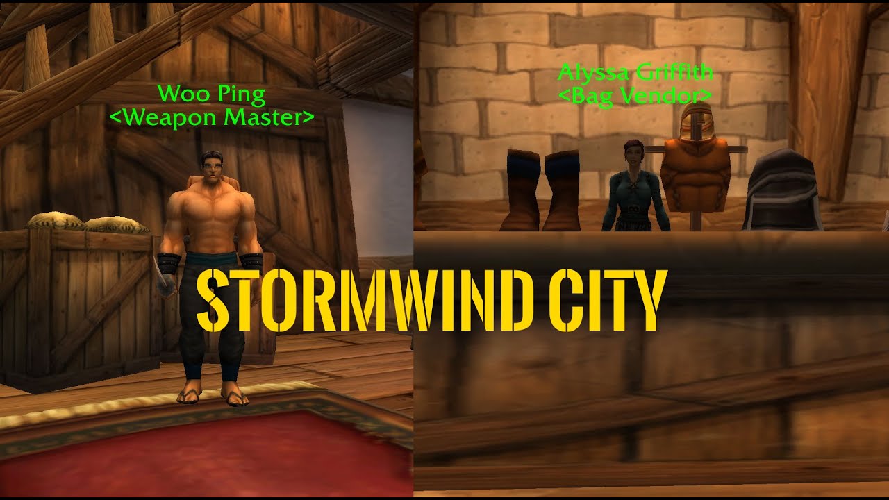 Weapon Master + Bag Vendor in Stormwind