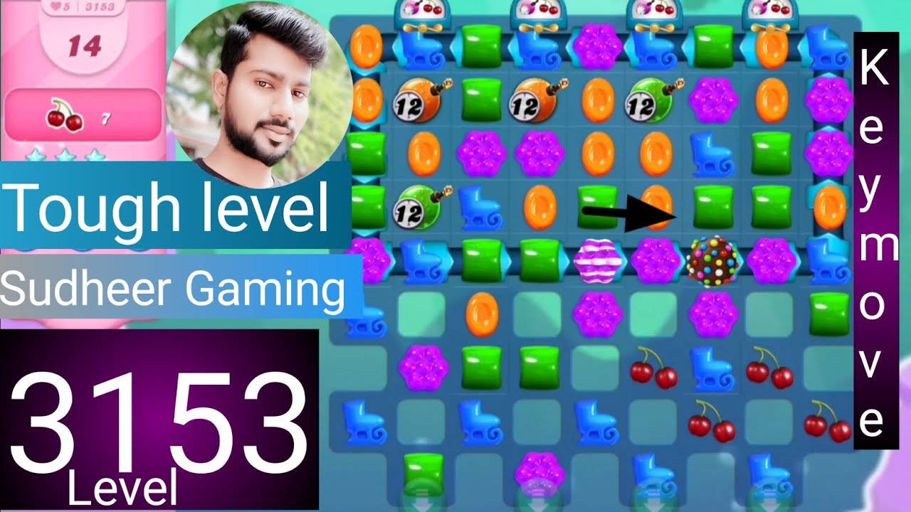 Candy crush saga level 3153 । Tough level । No boosters। Candy crush saga 3153 । Sudheer Gaming