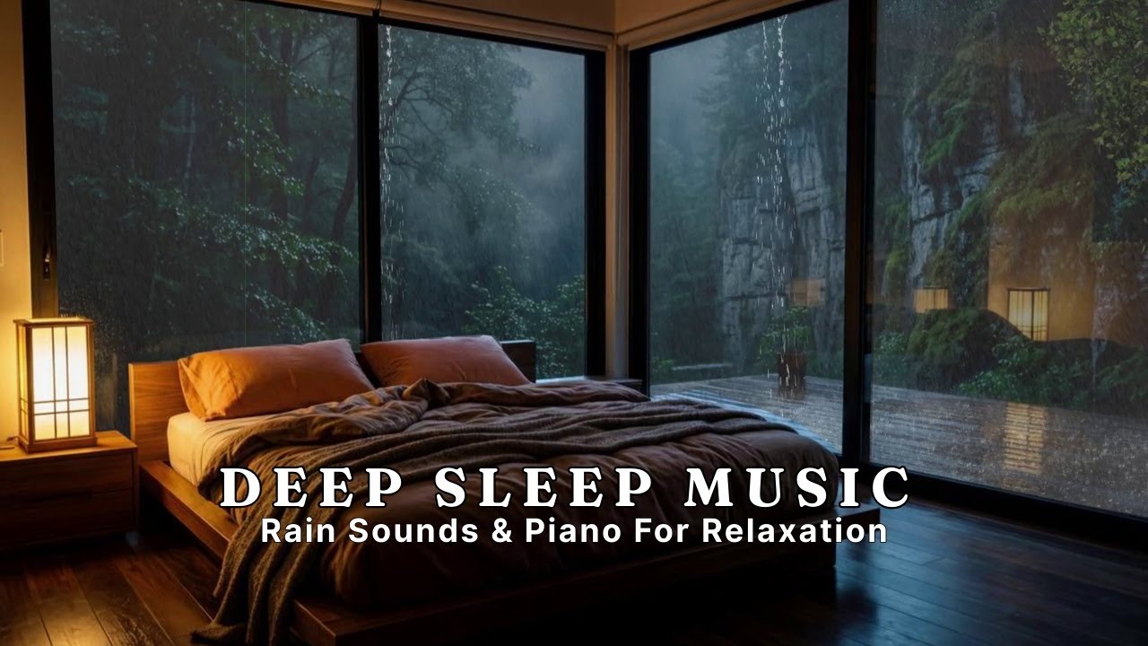Relaxing Music with Rain & Piano for Stress Relief and Deep Sleep, Gentle Sounds to Calm Your Mind