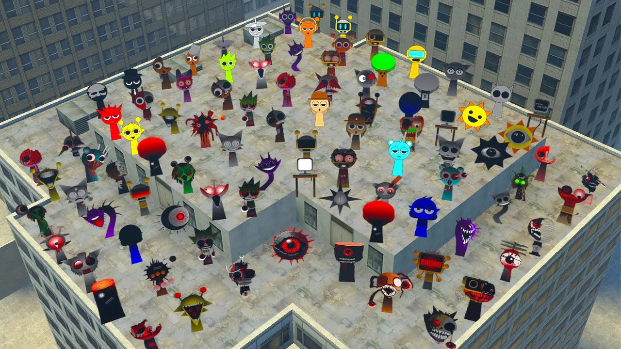 Nightmares Scarys Sprunki Nextbot in GOLDEN CITY ( Garry's Mod )!!