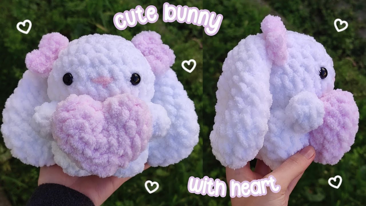 🩷🎀 Bunny with Heart Crochet/Amigurumi Tutorial ♡Valentine's Day Gift♡ |Easy, cute, free pattern|🎀🩷