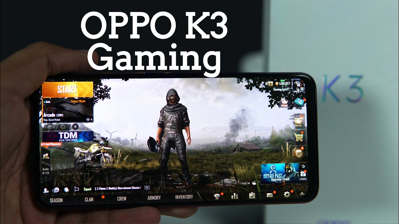 OPPO K3 Gaming Review, PUBG Mobile Gaming Performance, Graphics Settings HD + High and Smooth