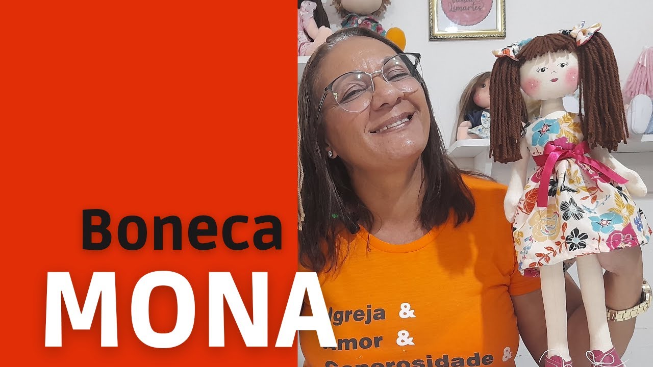 BONECA DE PANO MONA PARTE 02 MOLDE GRATUITO #diy #artesanato #boneca