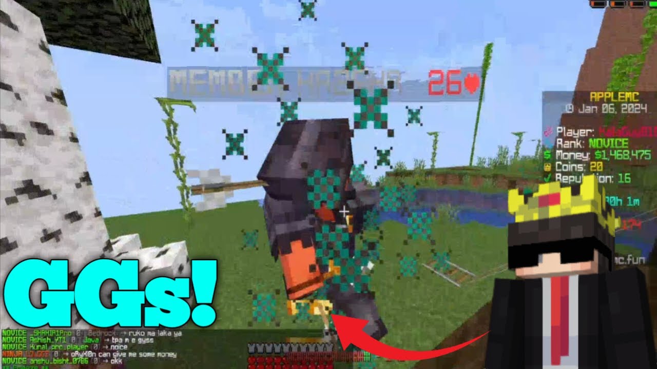Dominating Warp PvP In Banana Realm 🍌 | APPLE MC 🍎 | Destroying Players | PvP Montage | #applemc