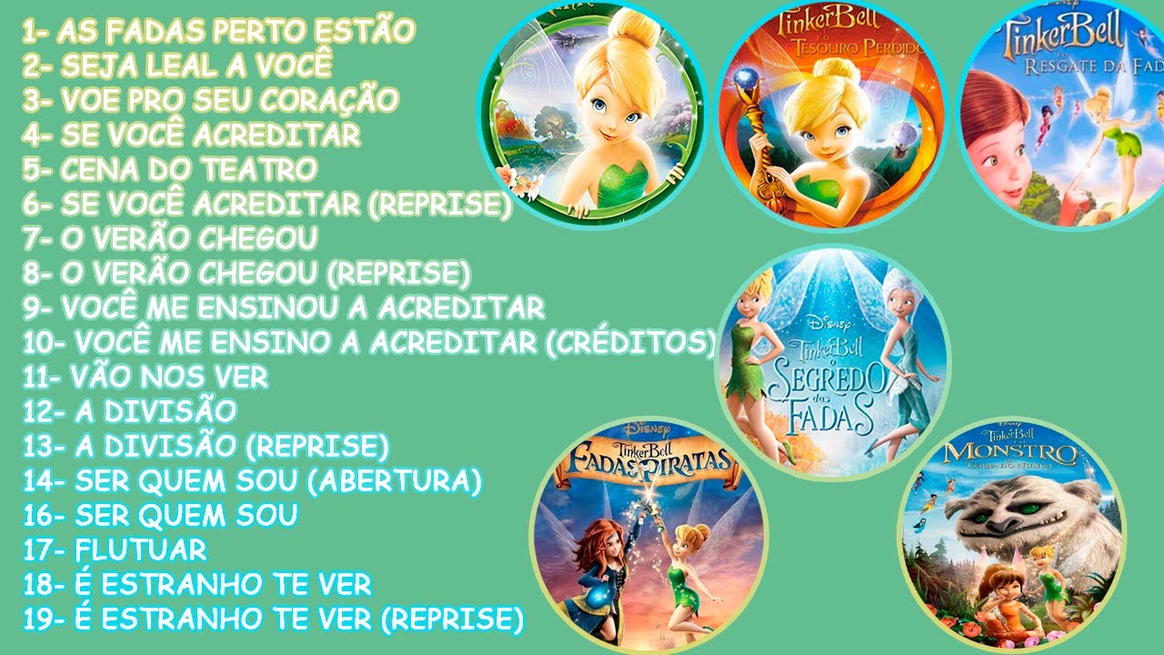 PLAYLIST - Todas as músicas dos filmes de Tinker Bell