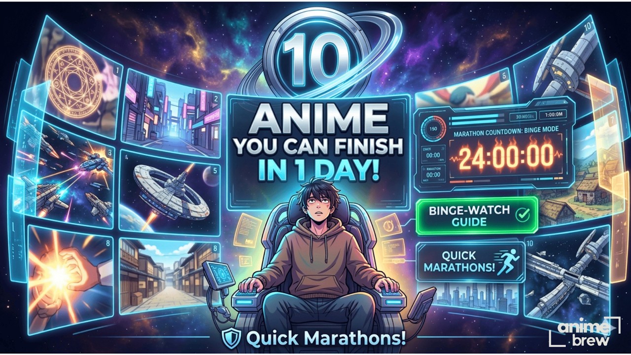 10 Best ONE Day Binge Anime #anime #viral