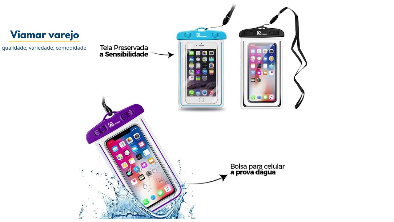 CAPA A PROVA D &Aacute;GUA PARA CELULAR UNIVERSAL