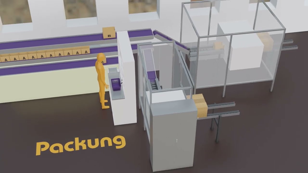 Případová studie pro BOX ERECTOR a SEALER přímo v provozu - 3D vizualizace