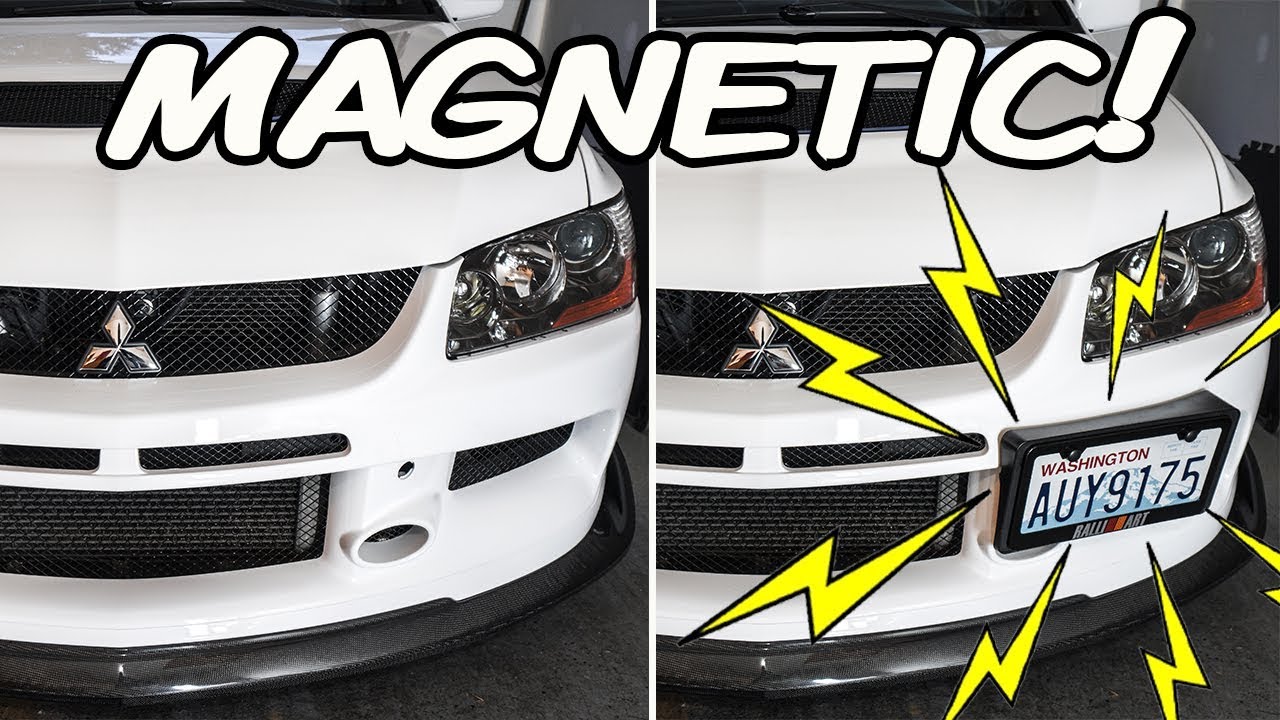 INSANE  Magnetic License Plate Install! How To Install A Magnetic License Plate | Evo 9