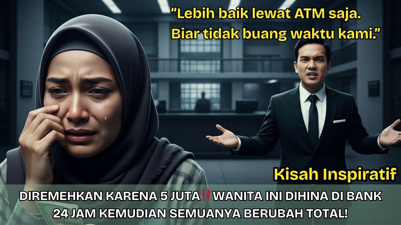 DIREMEHKAN KARENA 5 JUTA‼️ WANITA INI DIHINA DI BANK, 24 JAM KEMUDIAN SEMUANYA BERUBAH TOTAL!