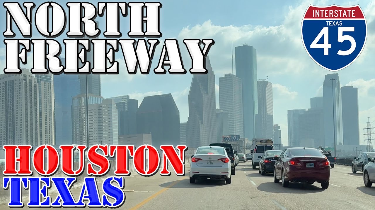 I-45 South - North Freeway - Houston - Texas - 4K Highway Drive
