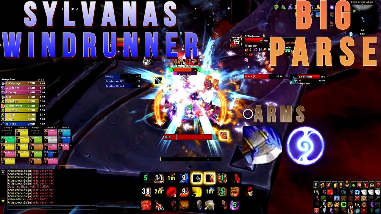 HEROIC Sylvanas. ORANGE PARSE - NF ARMS Warrior PoV - WoW Shadowlands 9.1