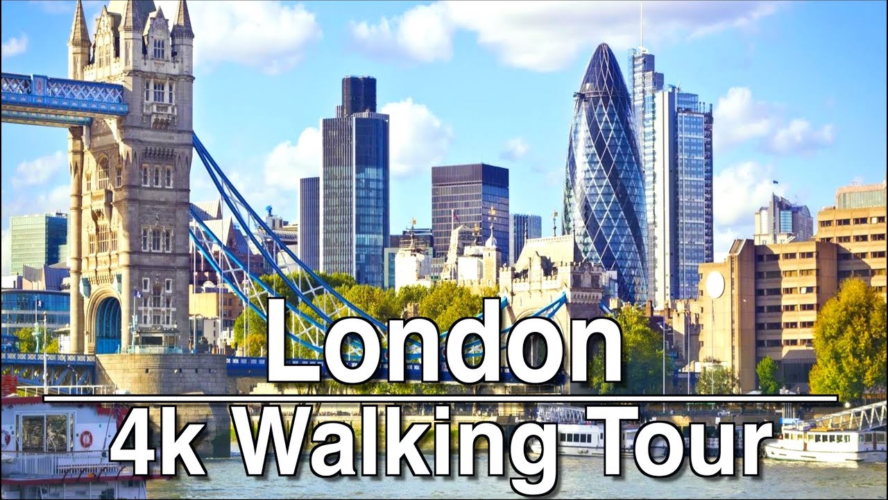Walking around London LiverPool Station to The Shard | 4k | Ambient Music