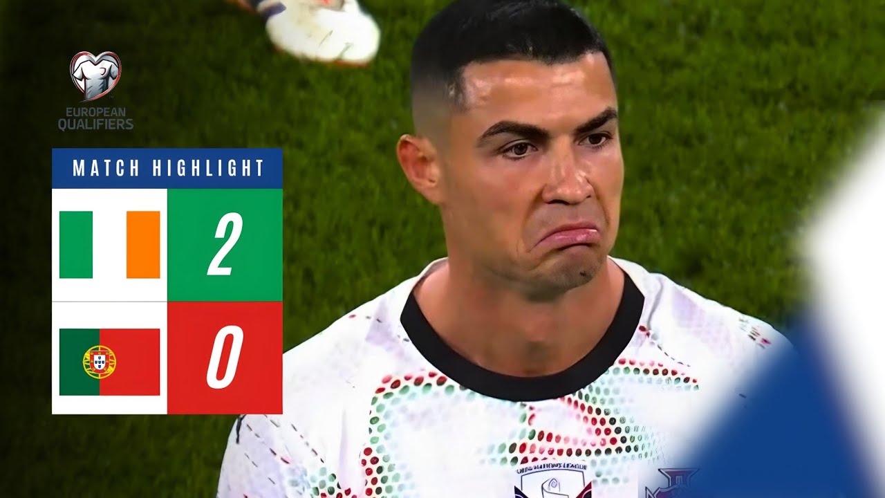 Ireland vs Portugal Highlights & Goals | World Cup Qualifiers 2026, Ronaldo Red card 