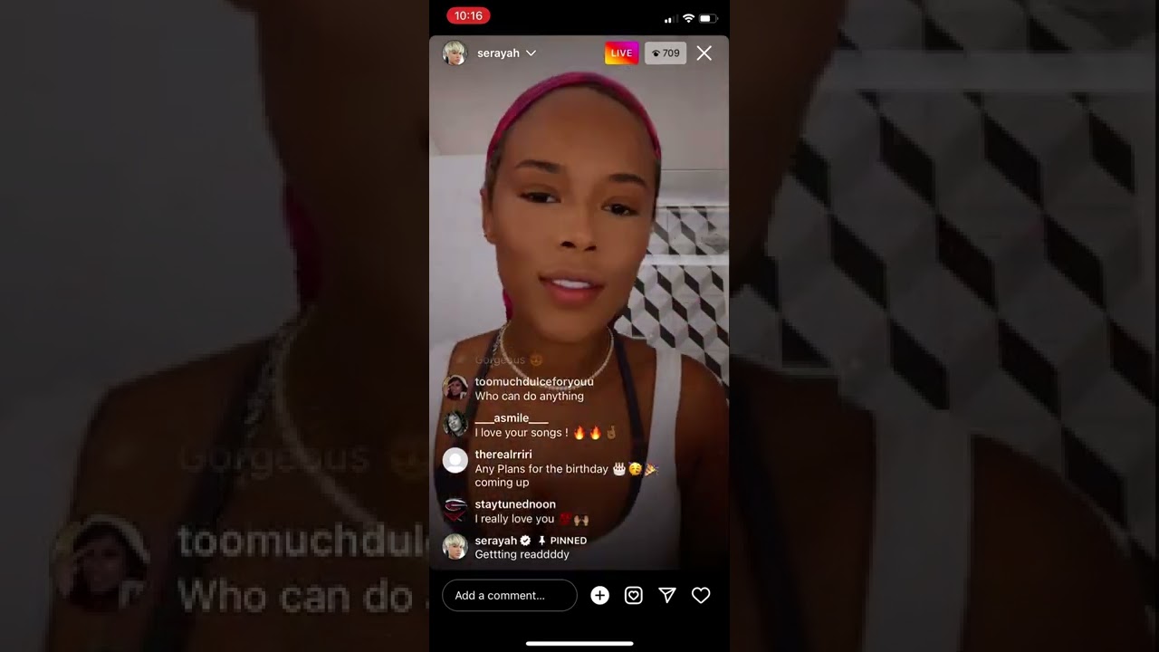 Serayah went live| make up routine