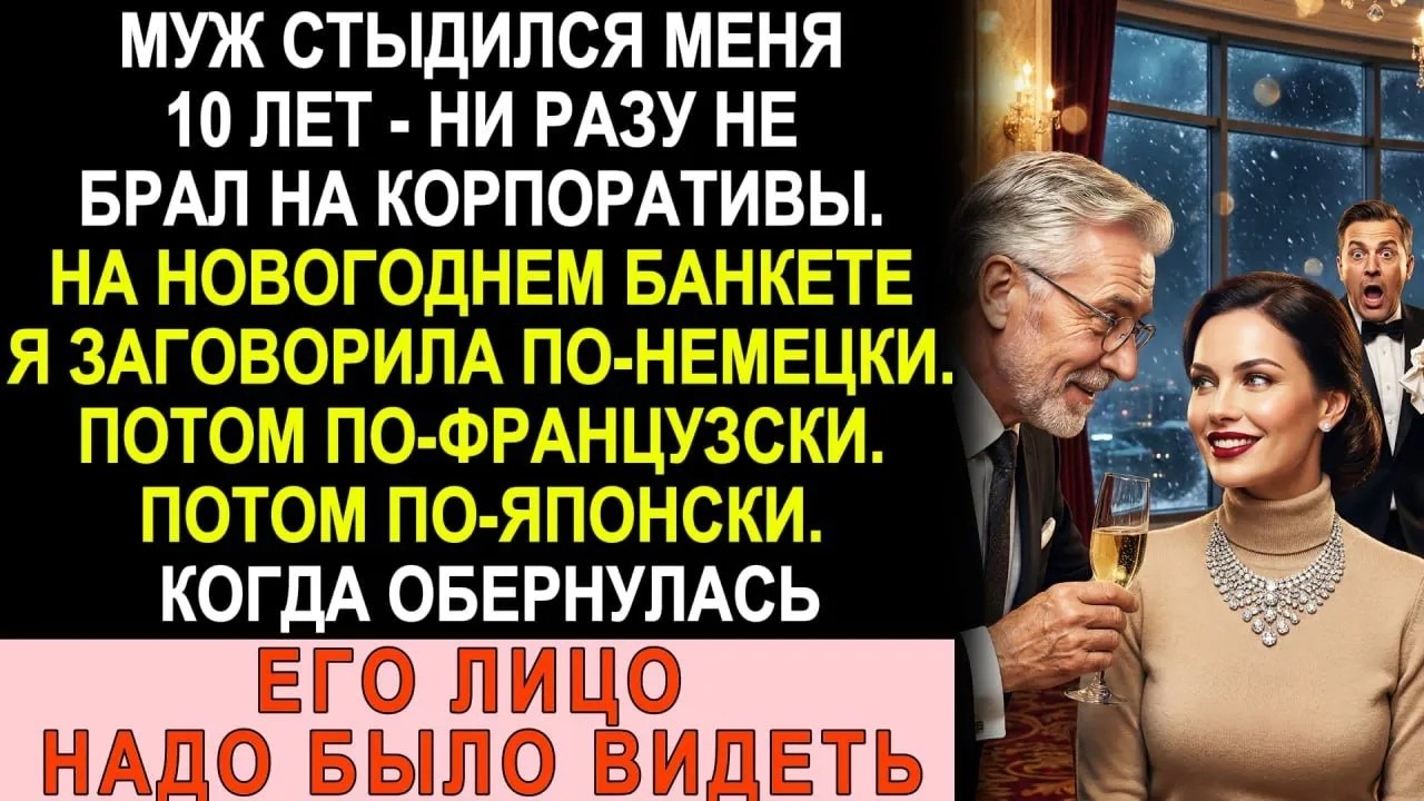 Муж 10 лет стыдился меня  На банкете я заговорила на 5 языках — его лицо надо было видеть
