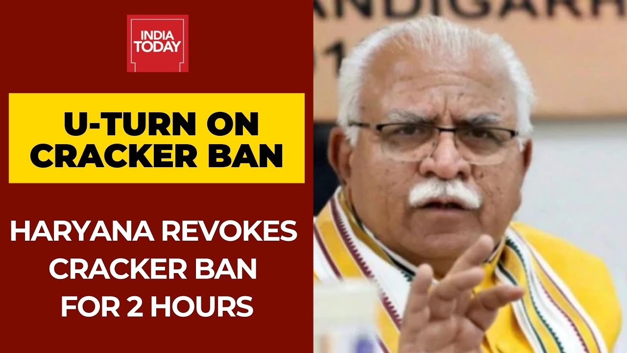 Manohar Lal Khattar Takes U Turn Over Firecracker Ban In Haryana, Allows Crackers For 2 Hours