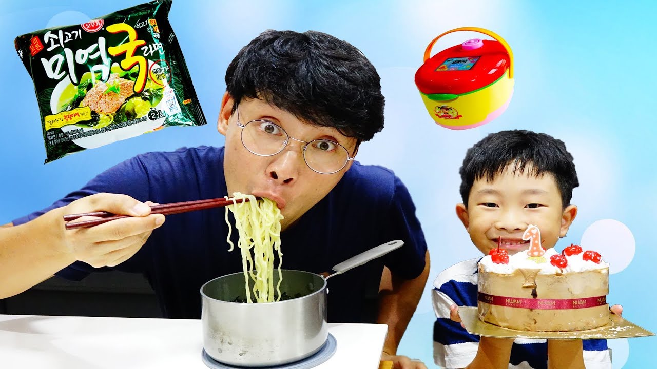 Игрушка для приготовления лапши с днем ​​рождения для детей Noodles Cooking Toy Play for Kids
