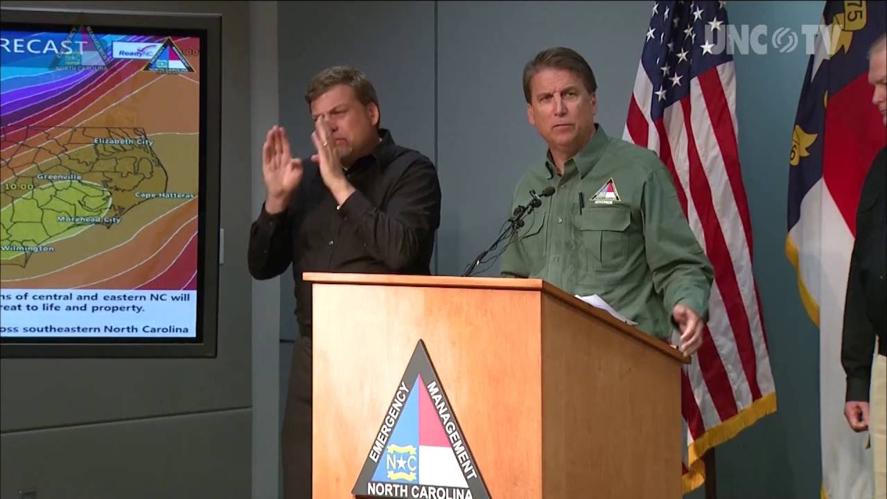 Gov. McCrory Urges North Carolinians to Be Wary of Inland Flooding
