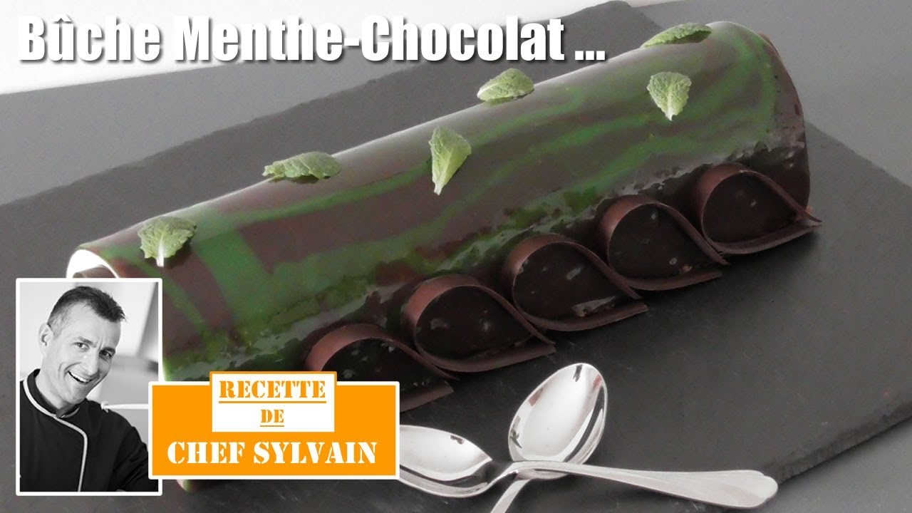 Bûche menthe chocolat - Bûche de Noël par Chef Sylvain