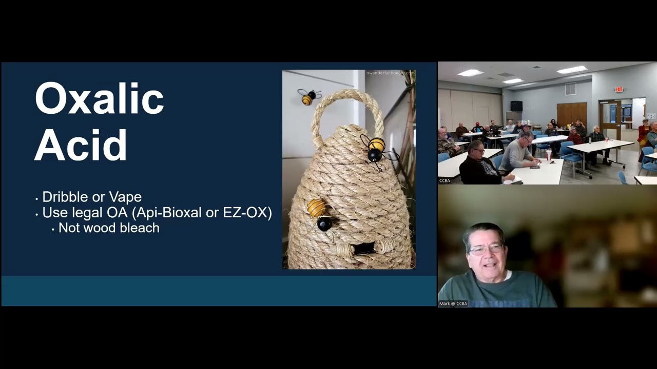 CCBA Monthly Meeting, Jan 10, 2026 - Keeping Bees Alive & Oxalic Treatment