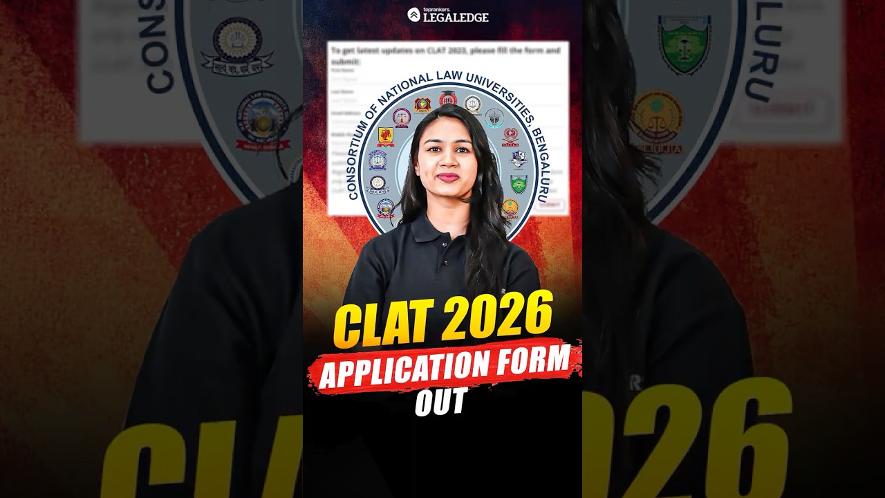 CLAT 2026 Application Form Out!🚨 #clat2026