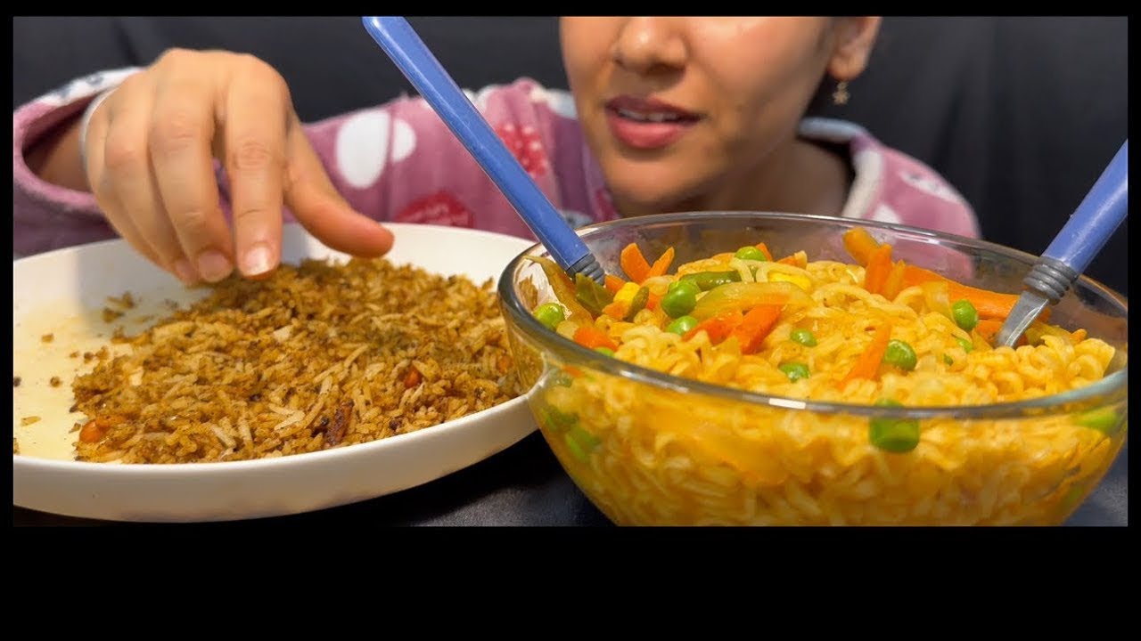 Real mukbang 🔥 Korean spicy noodles 🌶️ Special Tamarind rice 🍚😋